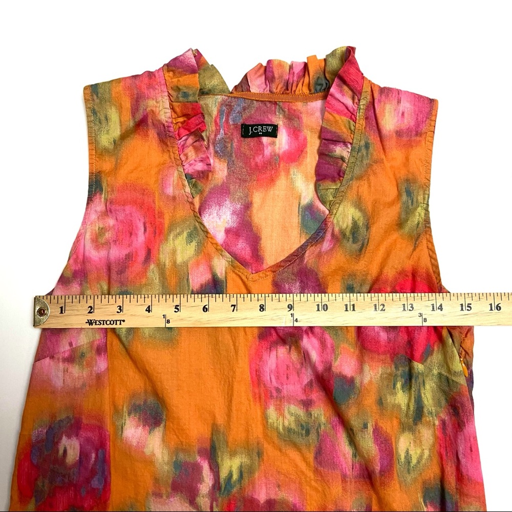 J. Crew Factory Floral Ruffle Tank - Picture 7 of 8